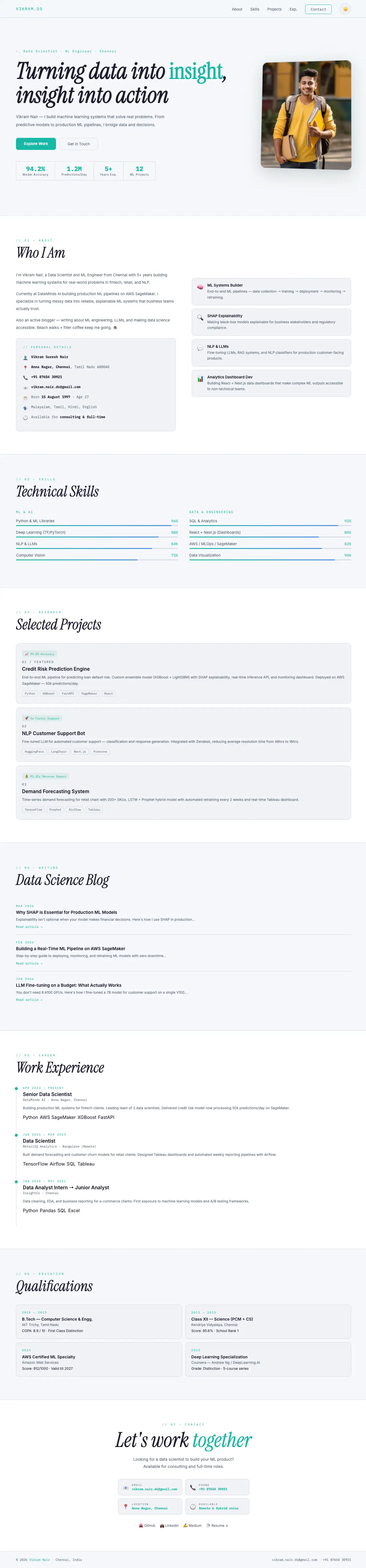 Vikram portfolio — Data Analyst